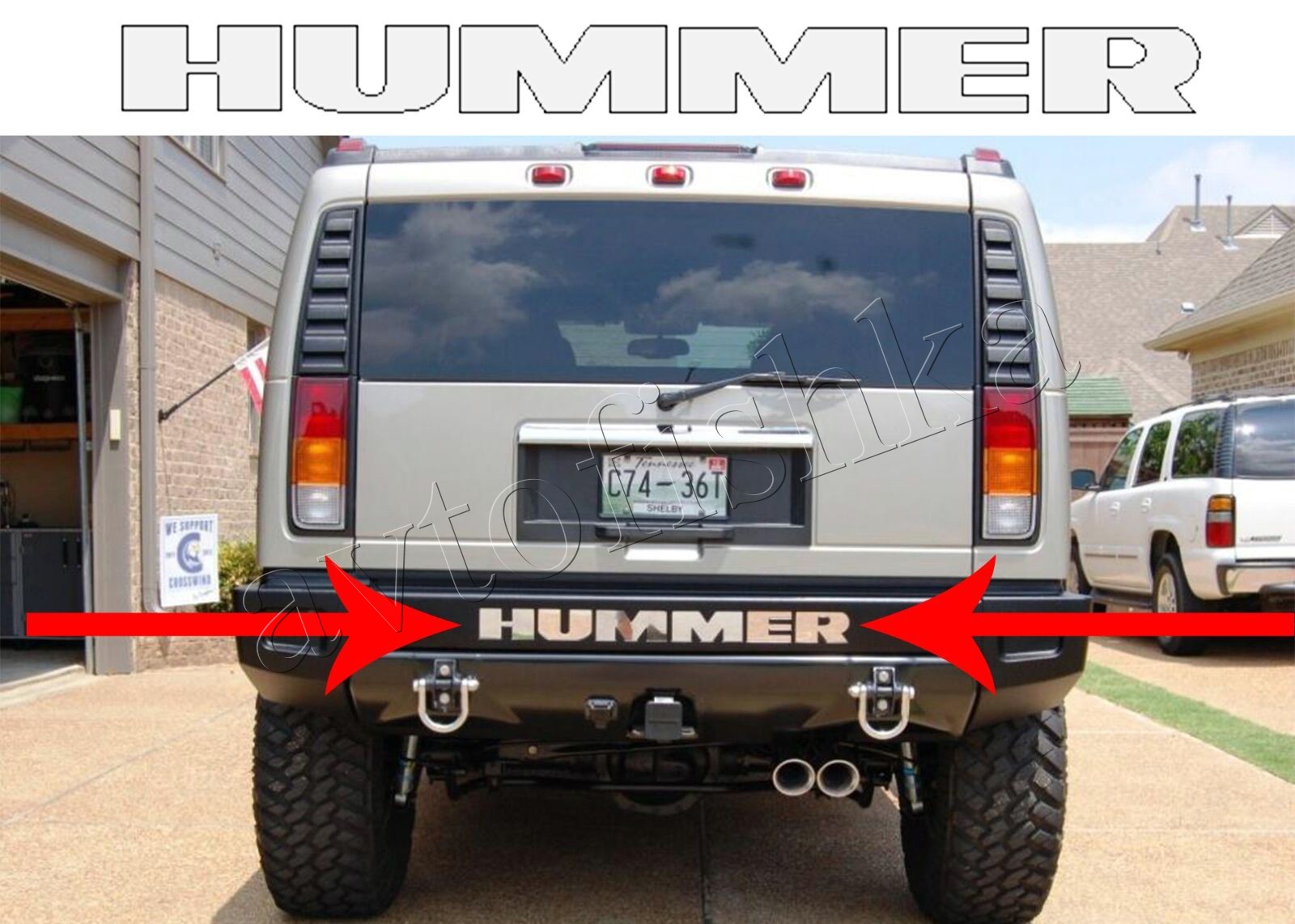 Hummer H2 (02-08) надпись 